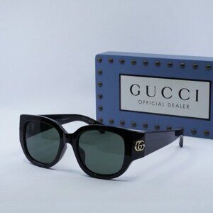 Gucci GG1599SA 001 Cat Eye Sunglasses - Black/Grey